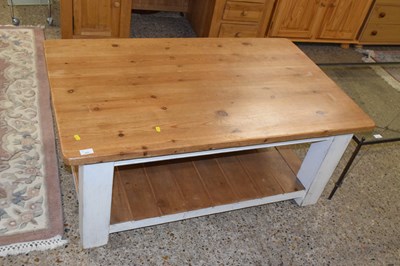 Lot 323 - A pine two tier coffee table
