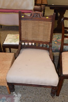Lot 329 - Late Victorian nursing chair for reupholstery