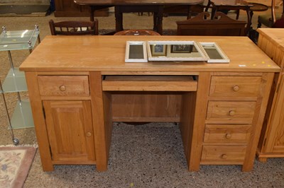 Lot 333 - A modern oak computer desk