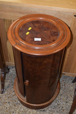 Lot 338 - A Victorian mahogany cylinder formed pot cupboard