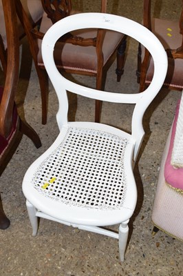 Lot 347 - A white painted cane seated bedroom chair