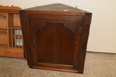 Lot 356 - Georgian oak corner cupboard