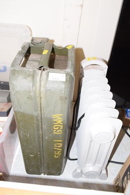 Lot 689 - An electric radiator and a jerry can