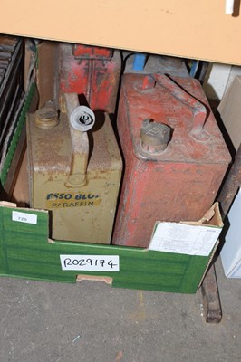 Lot 720 - A box of vintage fuel cans