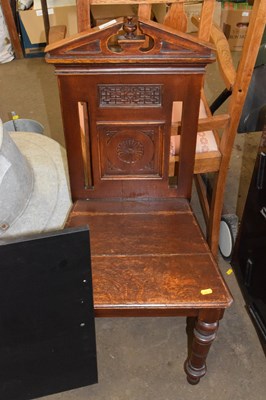 Lot 807 - A late Victorian hall chair
