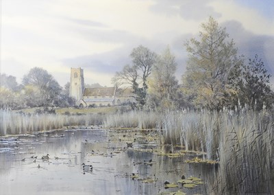Lot 673 - Colin W.Burns (b.1944), Horning Church,...