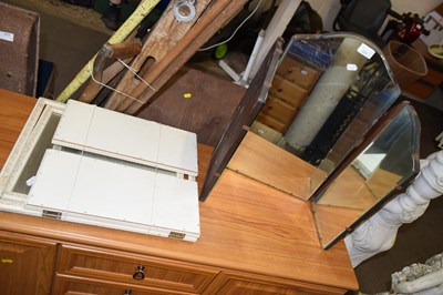 Lot 823 - Two triple dressing table mirrors