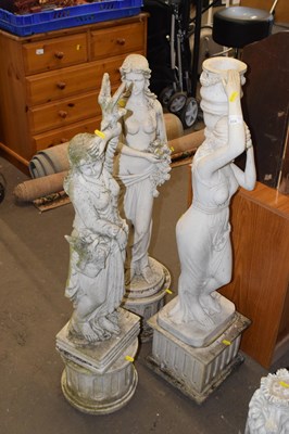 Lot 824 - A group of three resin marble effect models of...