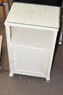 Lot 830 - A white painted bedside cabinet