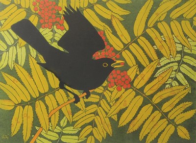 Lot 672 - Robert Gillmor (British,1936-2022), Blackbird...