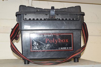 Lot 843 - A Nunn & Co fishing box and fox fishing hot...