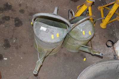 Lot 845 - Two galvanised watering cans