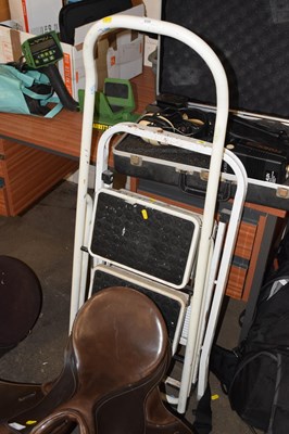 Lot 859 - Two folding stepladders