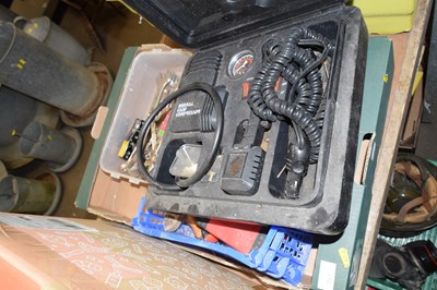 Lot 747 - A box of assorted tools and garage clearance...