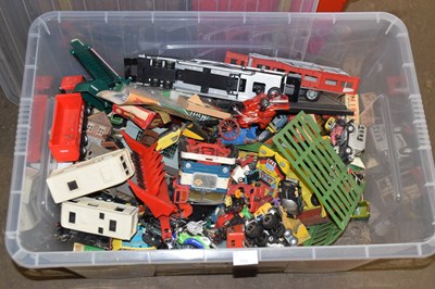 Lot 765 - Large box of various toy vehicles