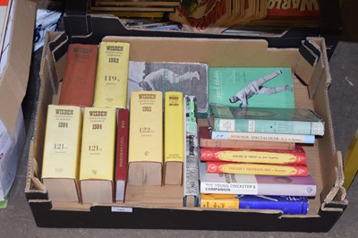 Lot 768 - One box of books, cricket related
