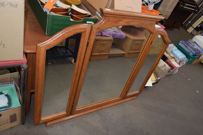 Lot 780 - A large triple mirror