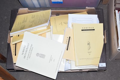 Lot 781 - A box of Norfolk Archaeology journals