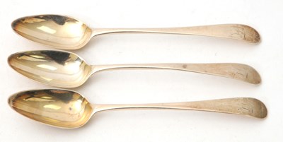 Lot 80 - Three George III silver Old English pattern...