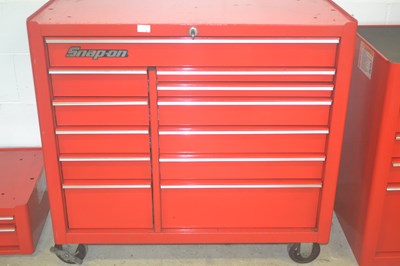 Lot 2 - A roller Snap-on base unit with twelve drawers,...