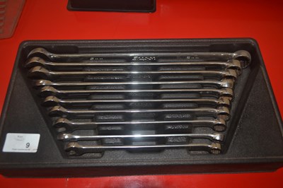 Lot 9 - A Snap-on extra long spanner set, set of ten