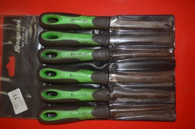 Lot 13 - A Snap-on key file set with green handles
