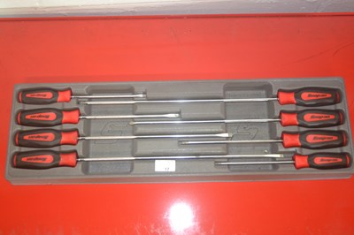 Lot 17 - A Snap-on extra long screwdriver set, eight in...