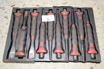 Lot 33 - A Snap-on soft grip punch set and chisel set...