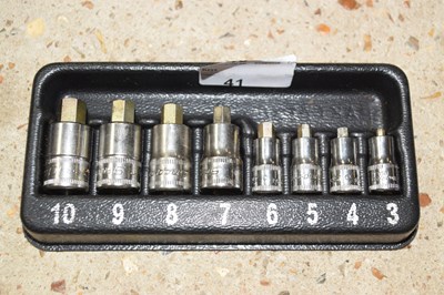 Lot 41 - A Snap-on metrix hex bit socket set, 3/8 drive