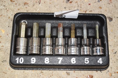 Lot 42 - A Snap-on 3/8 drive hex bit allen socket set