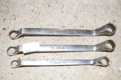 Lot 53 - A group of three Snap-on 60 degree off set...
