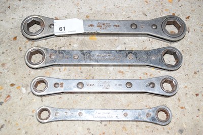 Lot 61 - A Snap-on double box ratcheting spanners,...