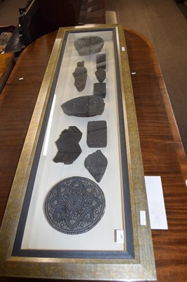 Lot 307 - Collection of various vintage wooden printing...