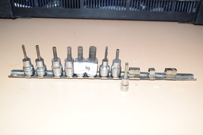 Lot 90 - Group of Snap-on and other brand hex bit sockets