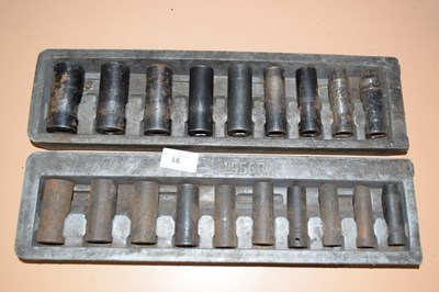 Lot 91 - Two trays containing a quantity of impact sockets