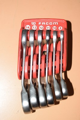 Lot 94 - A Facom anti-slip combination ratcheting...