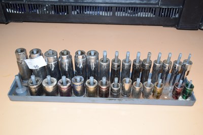 Lot 96 - A rack containing various sockets to include...