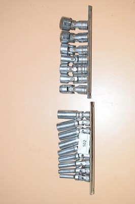 Lot 102 - Universal joint sockets and angle sockets,...
