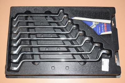 Lot 106 - A Trident ring spanner eight piece set with...