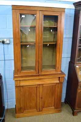 Lot 311 - Small late Victorian pale mahogany bookcase...
