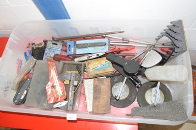 Lot 113 - A box containing various tools to include...