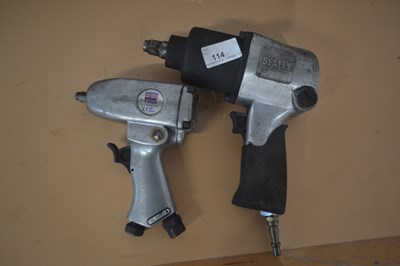 Lot 114 - Two air impact guns Sealey power tools