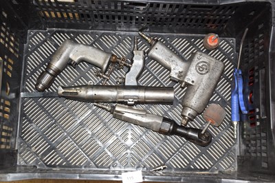 Lot 115 - Box containing various air tools to include an...