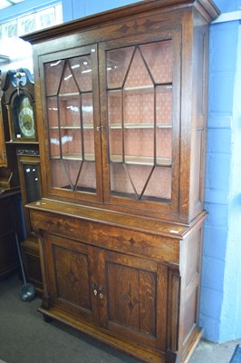Lot 313 - Late Victorian oak and mahogany inlaid...
