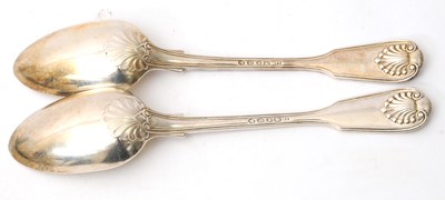 Lot 72 - A pair of Victorian shell and thread pattern...