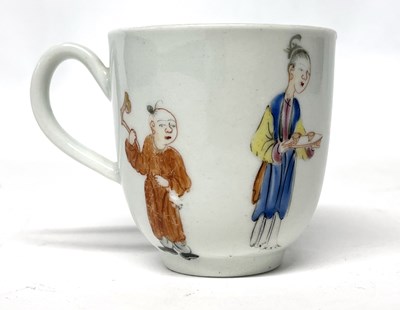 Lot 314 - 18th Century Worcester Porcelain Cup with Chinoiserie Decoration c.1770