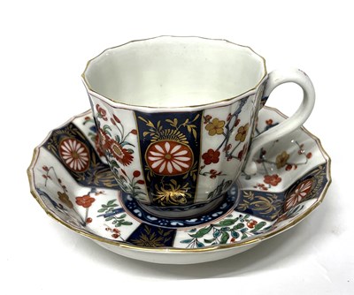 Lot 317 - 18th Century Worcester Queen's Pattern Cup and Saucer c.1770