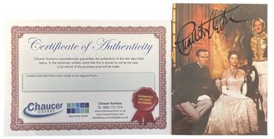 Lot 40 - CHARLTON HESTON: Signed photograph, depicting...