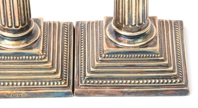 Lot 1 - A pair of Elizabeth II silver candlesticks...