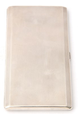 Lot 2 - A large hallmarked silver cigarette case of...